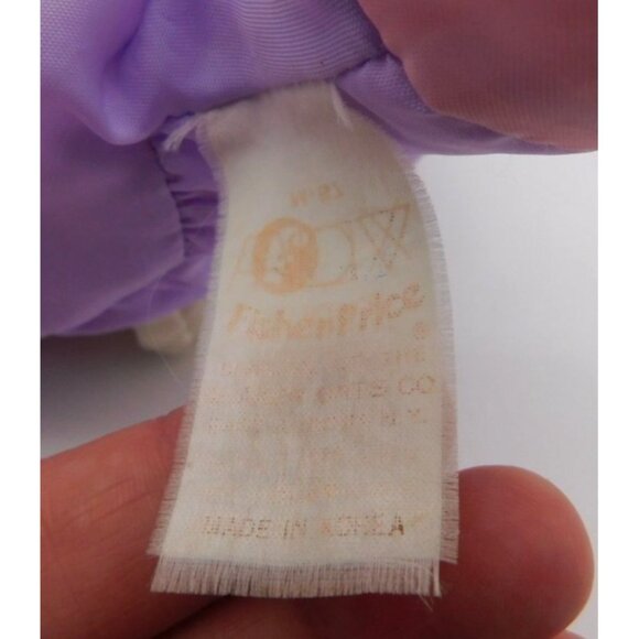 Vintage Fisher Price Puffalump Purple Easter Egg Bunny Nylon Plush 12" READ - Picture 6 of 8